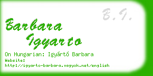 barbara igyarto business card